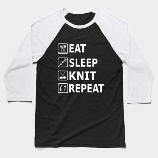 Eat Sleep Knitting Repeat Wool Gift Children Baseball T-Shirt